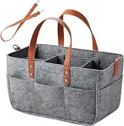 Felt Storage Bins | Portable Large Picnic Basket With Compartments,Offices Storage Supplies for Outdoor Foraging Wheelchair Food Supermarket Gardening Friends