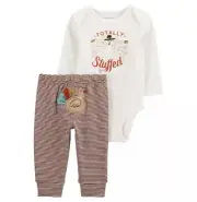 Carter's Thanksgiving Shirt Pants Set Size 12 Months Baby Boys or Girls Turkey