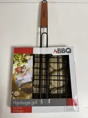 Hamburger Grill Basket 9 Mini Burgers Single Patty Press Meatball Set BBQ...