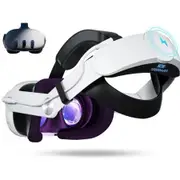 Head Strap with Battery Pack Extend 8H Playtime, Fast Charging VR Accessories,Adjustable Elite Strap Replacement Accessories for Quest 3s,Quest 3