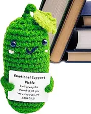 Cucumber,Handmade Emotional Support Pickled Cucumber - Cute Ornament Crochet Pickle Cucumber Knitted Plush Doll for Women, Boys, Girls