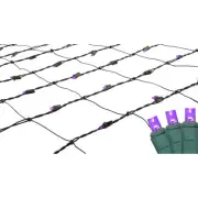 Northlight 4' x 6' Purple LED Net Style Christmas Lights - Green Wire