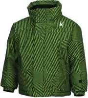Spyder Mini Armada Jacket Boys Ski Snowboard Waterproof Insulated Coat Green 3