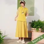 【BETTY’S 貝蒂思】口袋小雨雲格子長裙(黃色)
