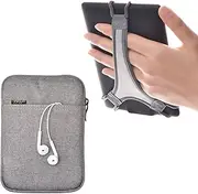 TFY E-Reader Protective Pouch Bag with Zip Closure, Plus Bonus Hand Strap Holder for 6 inch e-Readers - Kindle 6 inch/Paperwhite/Voyage/Oasis 6 Inch/Nook GlowLight Plus/Kobo Aura/Touch 2.0
