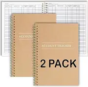 2 Pack Accounting Ledger Books for Home Budget Tracking, Business Bookkeeping - Home Expense Tracking Notebook - Expense Ledger for Small Business Bookkeeping - Bookkeeping Book (100 Pages 2 Pack)