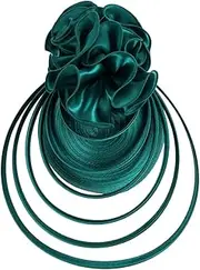 [LIFKOME] Chic Women's Retro Hat Wedding Banquet Headpiece Fascinator Headband for Tea Party Dark Green