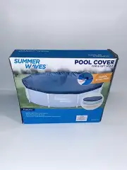 NEW☀️ Polygroup® Summer Waves, Intex 8ft-10ft. Quick-Set Ring Round Pool COVER