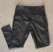 Decjuba Drop Crotch Black Satin Long Pants New Tags Size 12