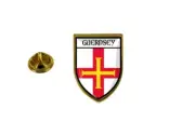 pins pin's flag national badge backpack hat shield world guernesey
