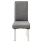 Anyhouz Chair Cover Grey Corn Kernels Universal Size Stretch Slipcovers