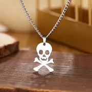 [SHMAZ] Stainless Steel Men's Necklace Punk Rock for Women Men Metal Chains Gifts