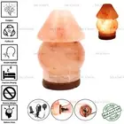 UMBRELLA SHAPE ELECTRIC HIMALAYAN SALT TABLE LAMP PURIFY ROCK NATURAL IONISER