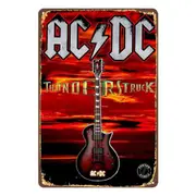 3x Tin Sign ACDC Band Ac Dc Music Thunders Truck 20x30 Metal Rustic Vintage
