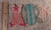 Lot of 3 Handmade corsets For Junk Journals Scrapbooks Shadow boxes or Ornaments