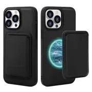 ZUSLAB for Apple iPhone 15 Pro Case Magnetic Detachable Card Holder Wallet Shockproof Heavy Duty Protective Cover (2023) - Black