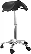 Saddle Stool,Adjustable Rolling Stool,Professional Saddle Stool Chair,for Tattoo Artists Hairdressers Home Office Salon