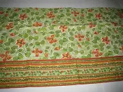 Park B. Smith Boutique Flowers Floral Tangelo Orange Green Valance 60x14 NEW