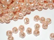 12mm Light Rose Baroque Pearl Glass Beads (10)