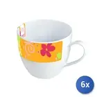 6x Cups Jumbo IN Melamine Decorum Orange Cc600, Brand H&h