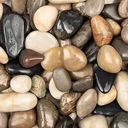Ausluru 5lbs Mix Natural River Rocks, High-Polished Pebbles for Plants Garden, 1-2 inch Decorative Mix Stones, Ideal for Fish Tank, Vases, Crafting, Home Decor and Garden Landscaping Rocks,Mix