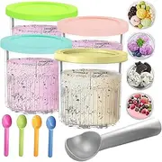 Deluxe Tubs Containers Replacement Series Ice Cream Makers Pints with Lids Bpa Ninja Creami Containers Ice Cream for Replacement