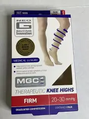 Compression Socks X Large NEO G Therapeutic Knee Highs Firm 20-30 mmHg Beige