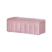 Artiss Storage Ottoman Blanket Box Velvet Pink