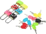 OATIPHO Mini Padlock Set 6 Pack Stainless Steel Luggage Locks Small Locks for Suitcase Travel Accessory with Keys