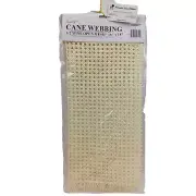 NEW Natural Rattan 1/2" Fine Open Mesh Cane Webbing Pre-Cut Sheet 18"X18" NIP
