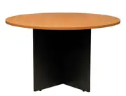 LOGAN MEETING TABLE 1200mm Diameter x 730mm H Beech & Ironstone