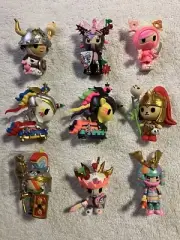 Tokidoki Collectible Kawaii Princess Warriors Set of 9 Lot W/ Chaser Her Majesty