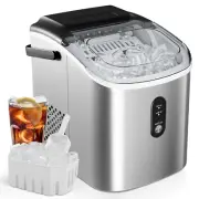 Ice Maker Countertop, Portable Ice Machine with Carry Handle, 26.5Lbs per Day, 9