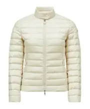 Moncler Igelle Logo Patch Puffer Jacket 0,1,2,3,4 white ivory