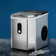 GGP Portable Ice Maker Machine Ice Cube 12Kg Bar Countertop Stainless Steel