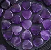 Genuine Amethysts Worry Stone Anxiety Relief Meditation Healing Pocket Rock