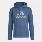 New Teal Adidas Mens Small Hoodie Sportswear Game and Go Pullover Fleece GT0054