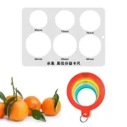 Fruit Measurement Rings Portable Fruit Caliper Fruit Measuring Ruler Fruit