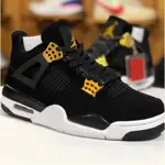 便宜的現貨 AIR JORDAN 4 ROYAL BLACK GOLD AJ4 籃球鞋 308497-032 FZEY