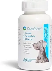 PRN Pharmacal Duralactin Canine Chewable Tablets - Joint Health Supplement for Dogs & Puppies Supports Mobility & Wellness - Tablets Containing Dried Milk Protein - Vanilla Flavor - 60 Canine Chews