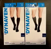 SIGVARIS Mens DYNAVEN Calf-High Compression Socks 20-30mmHg Lot Of 2 Sz LS NEW