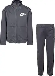 [Nike] Little Baby Boys' Tricot Track Suit 2-Piece Outfit Set, Game Royal,, boys, Anthracite(86E130-G1A)/White, 7