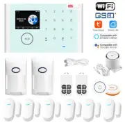 WiFi+GSM+GPRS 3in1 Smart Home Security Burglar Alarm System Fit For Alexa Q7S5
