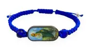 St Jude Blue Beaded Corded Adjustable Bracelet Charm San Judas Pulsera Gift New