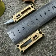 EDC Mini Solid Brass Utility Knife Key Chain Paper Knife Outdoor Camping EDC