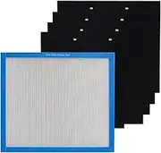 PUREBURG Replacement True HEPA Filter Kit Compatible with HoMedics Total Clean AF-10 AP-15 AR-10 Air Purifiers, Part Number AF-10FL AP-15CRF AF-15,H13 Activated carbon Air Clean Dust VOCs, 1+4