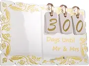 GETAJGHSD Wedding Countdown Stand Cute Desk Accessories Wedding Day Essentials Engaged Counting down Clander Desk Associates Women Office Advent Calendar Engagement Party Decorations