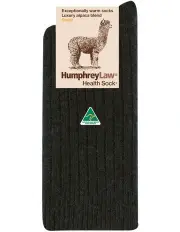 [Humphrey Law] Alpaca Health Over The Calf Socks in Charcoal