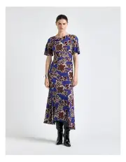 [Cue] Oasis Serenade Draped Neck Midi Dress