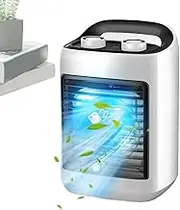 Personal Air Conditioner - Air Conditioner Cooler Fan for Room - Small Quiet Room Cooler Portable Humidifier with Water Tank, Adjustable Modes Cool Gadgets for Home Office Desk Travel Camping